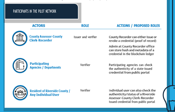 PARTICIPANTS IN THE PILOT NETWORK